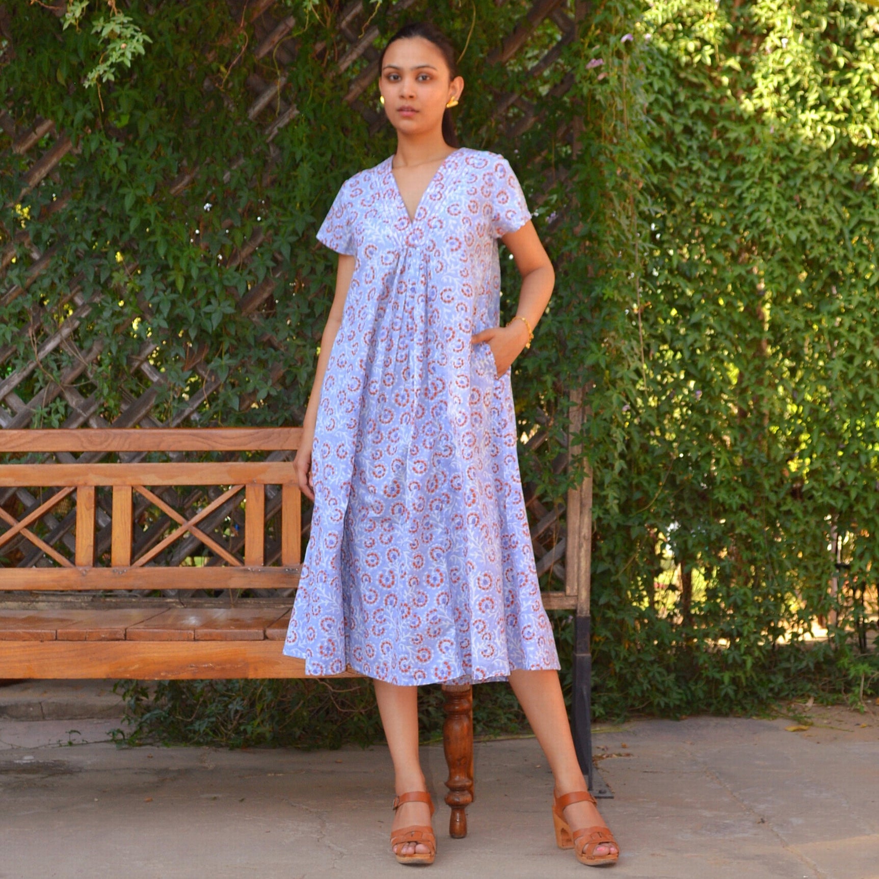 Iris Long Dress Eze 100% Organic Cotton - Lilac LILAC