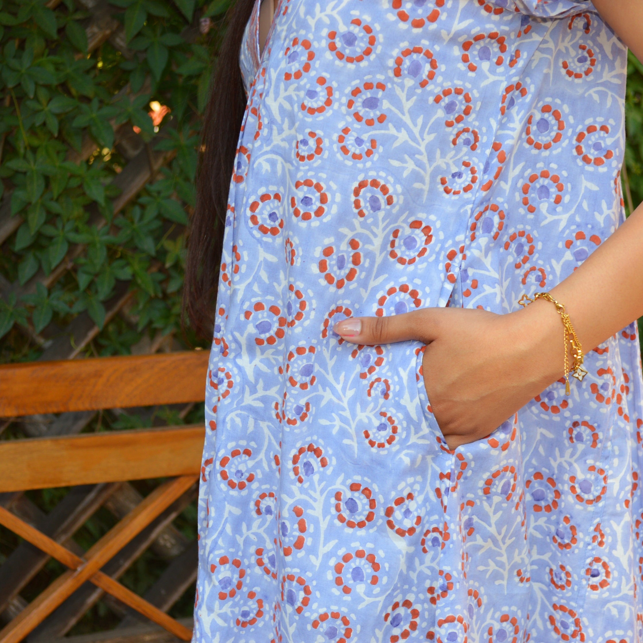 Iris Long Dress Eze 100% Organic Cotton - Lilac LILAC