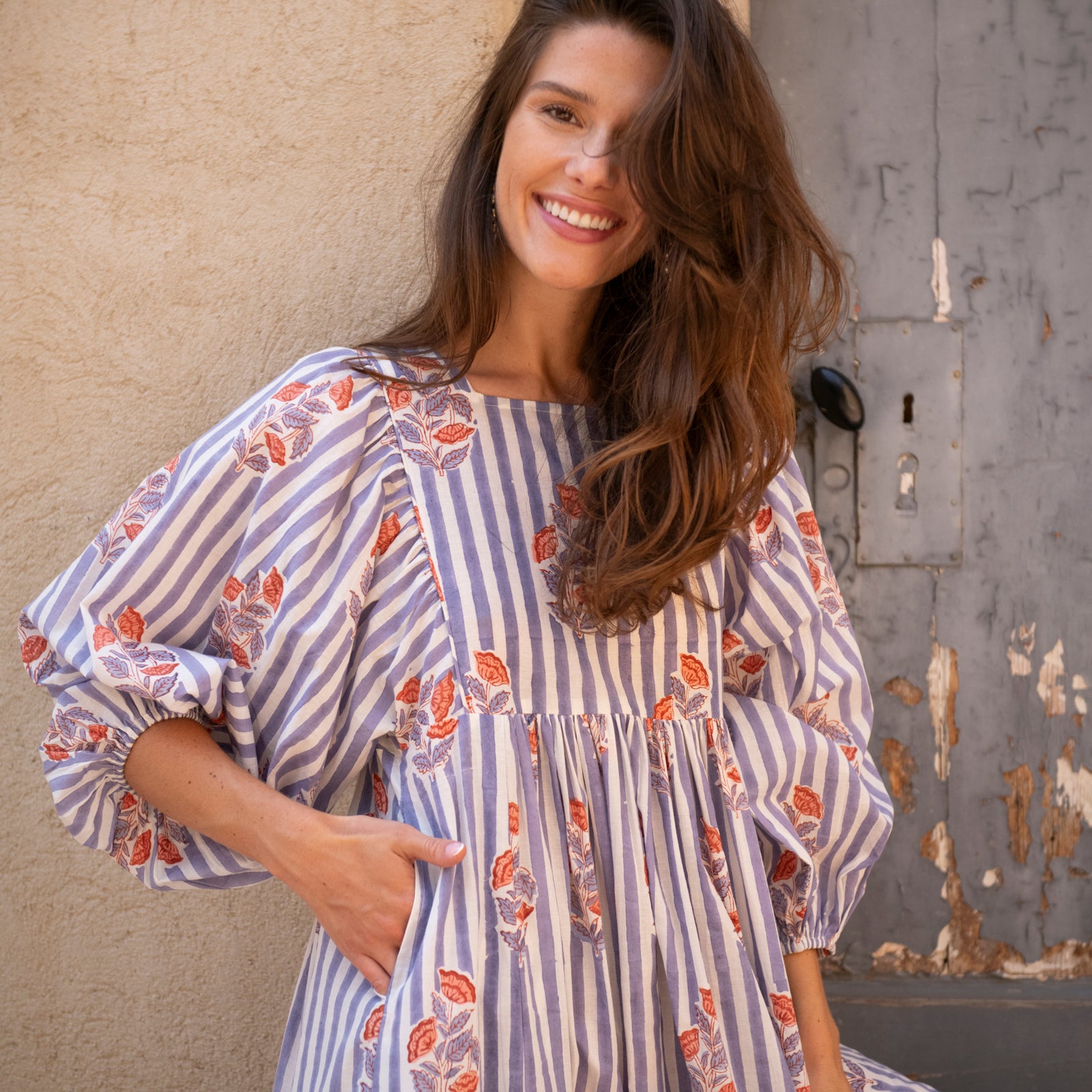 Lorette Dress Beaulieu 100% Organic Cotton - Lilac LILAC