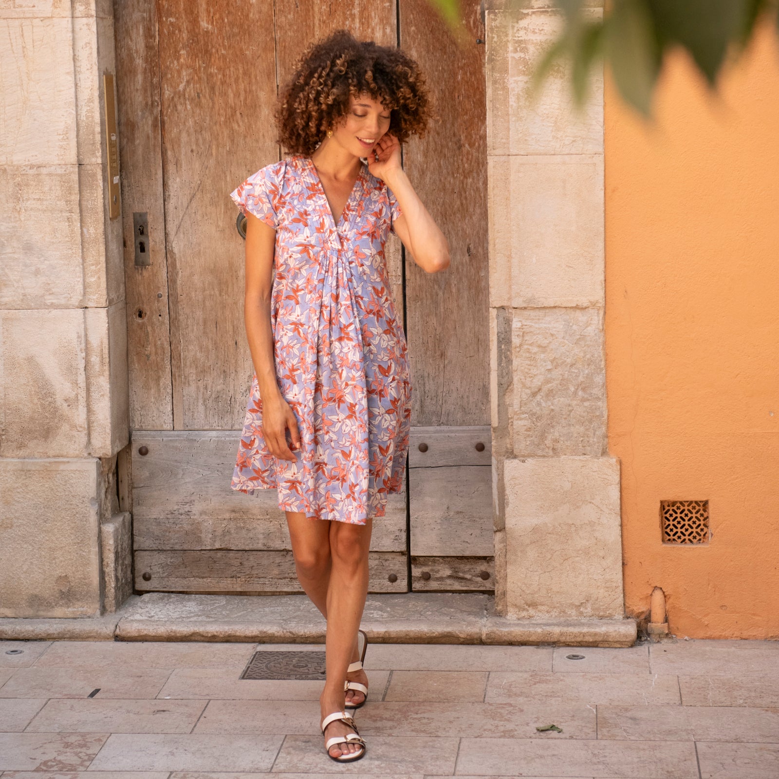 Iris Dress Figuieres 100% Organic Cotton - Lilac LILAC