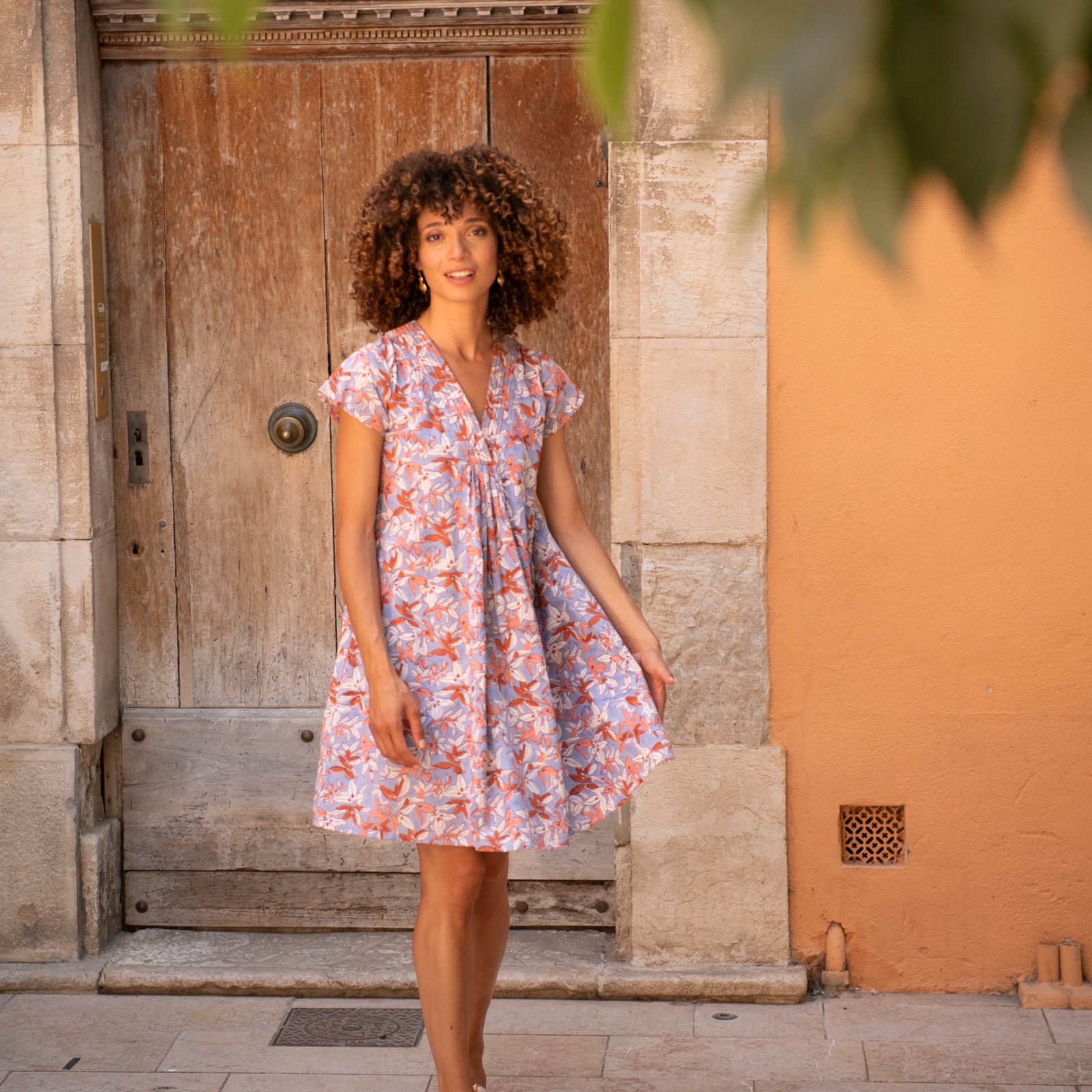 Iris Dress Figuieres 100% Organic Cotton - Lilac LILAC