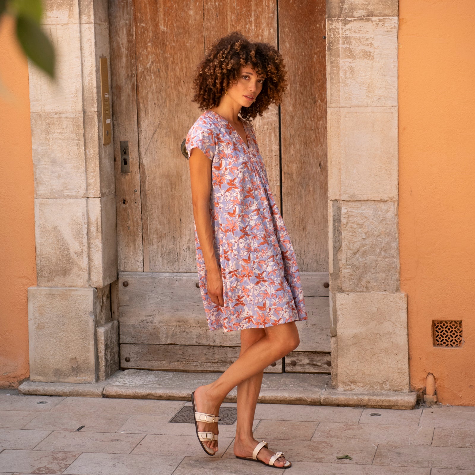 Iris Dress Figuieres 100% Organic Cotton - Lilac LILAC