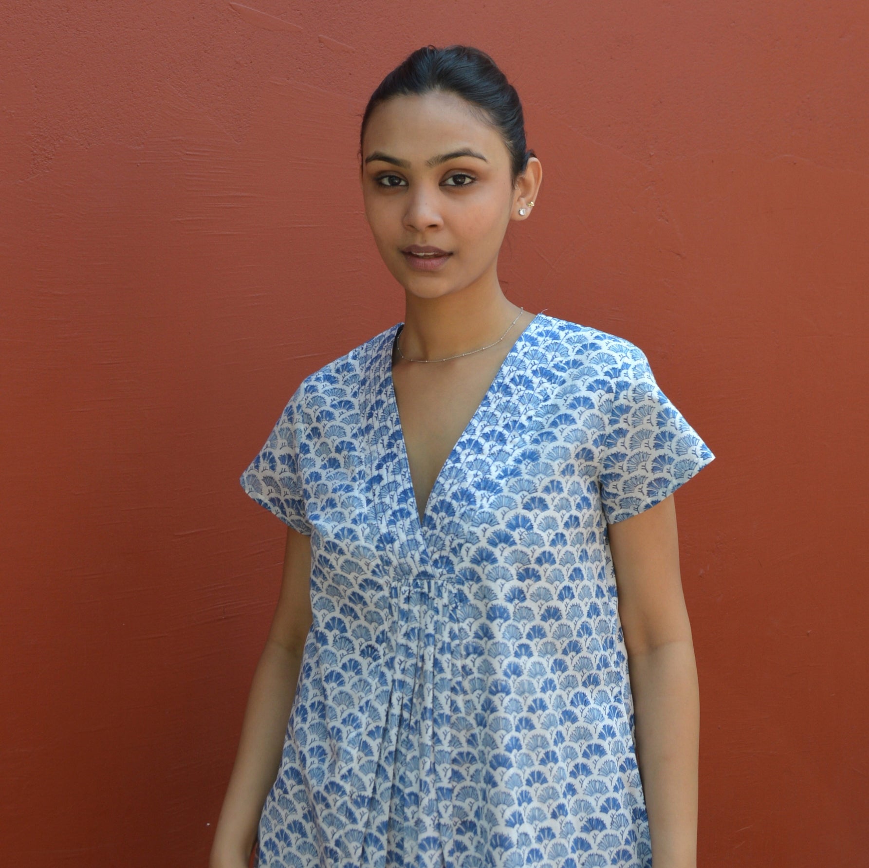 Iris Dress Guarrigue 100% Organic Cotton - Blue BLUE