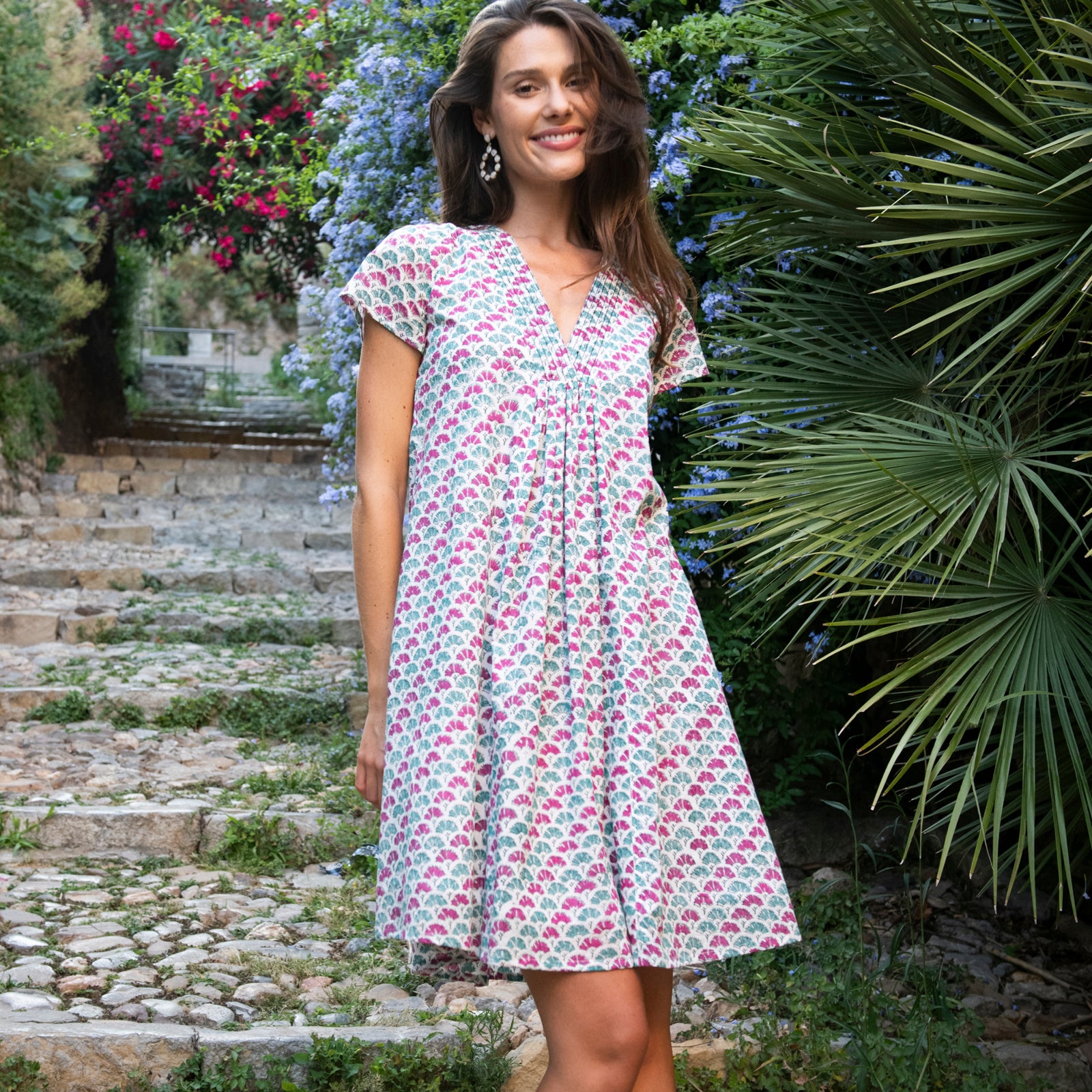 Iris Dress Guarrigue 100% Organic Cotton - Green GREEN