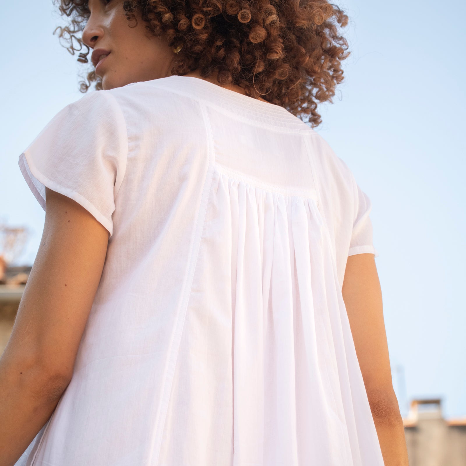 Irissou Long Dress S.color 100% Coton - White WHITE