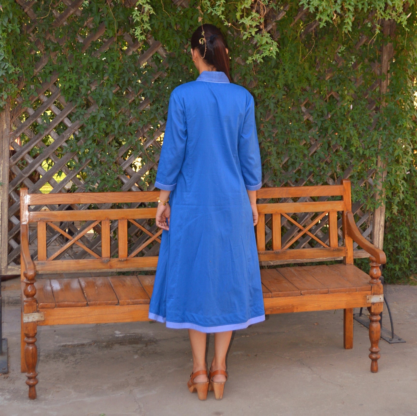 Anaelle Dress S.color 100% Coton - Blue BLUE