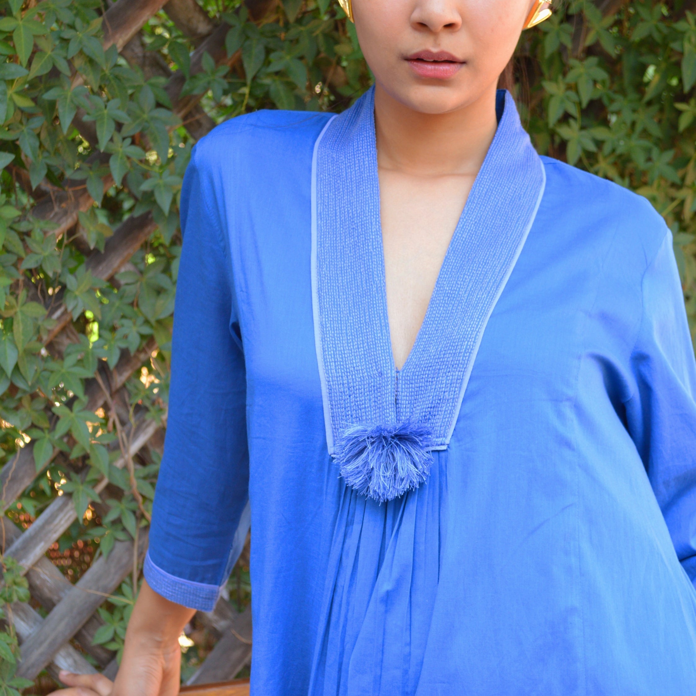 Anaelle Dress S.color 100% Coton - Blue BLUE