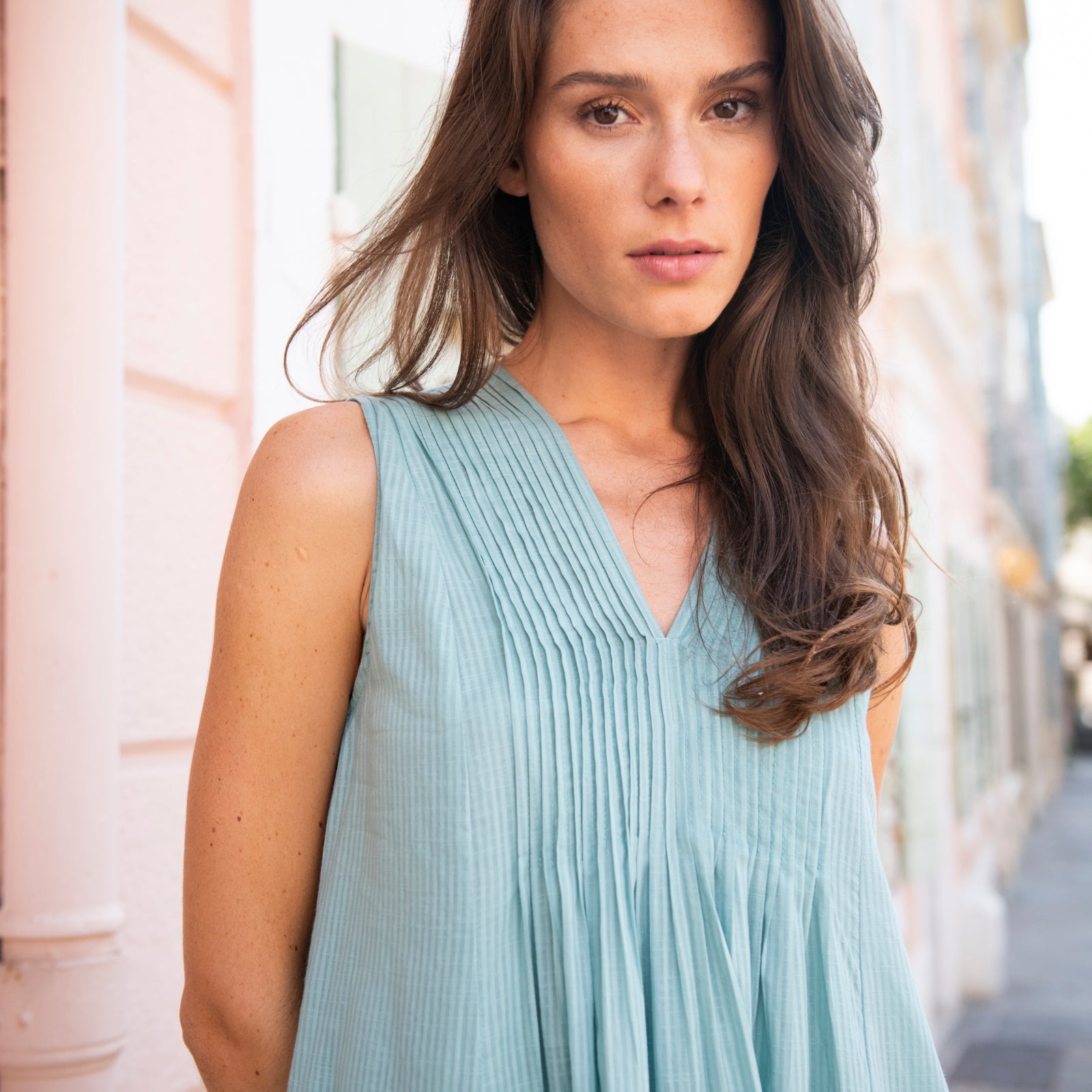 Amy Dress S.color 100% Coton - Green GREEN