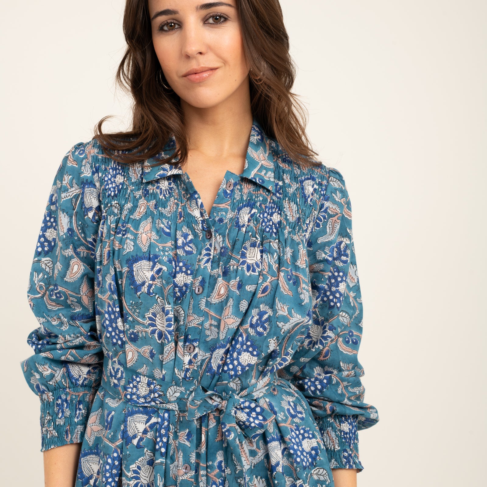 Bonnie Dress Tara Jaya 100% Organic Cotton - Blue BLUE