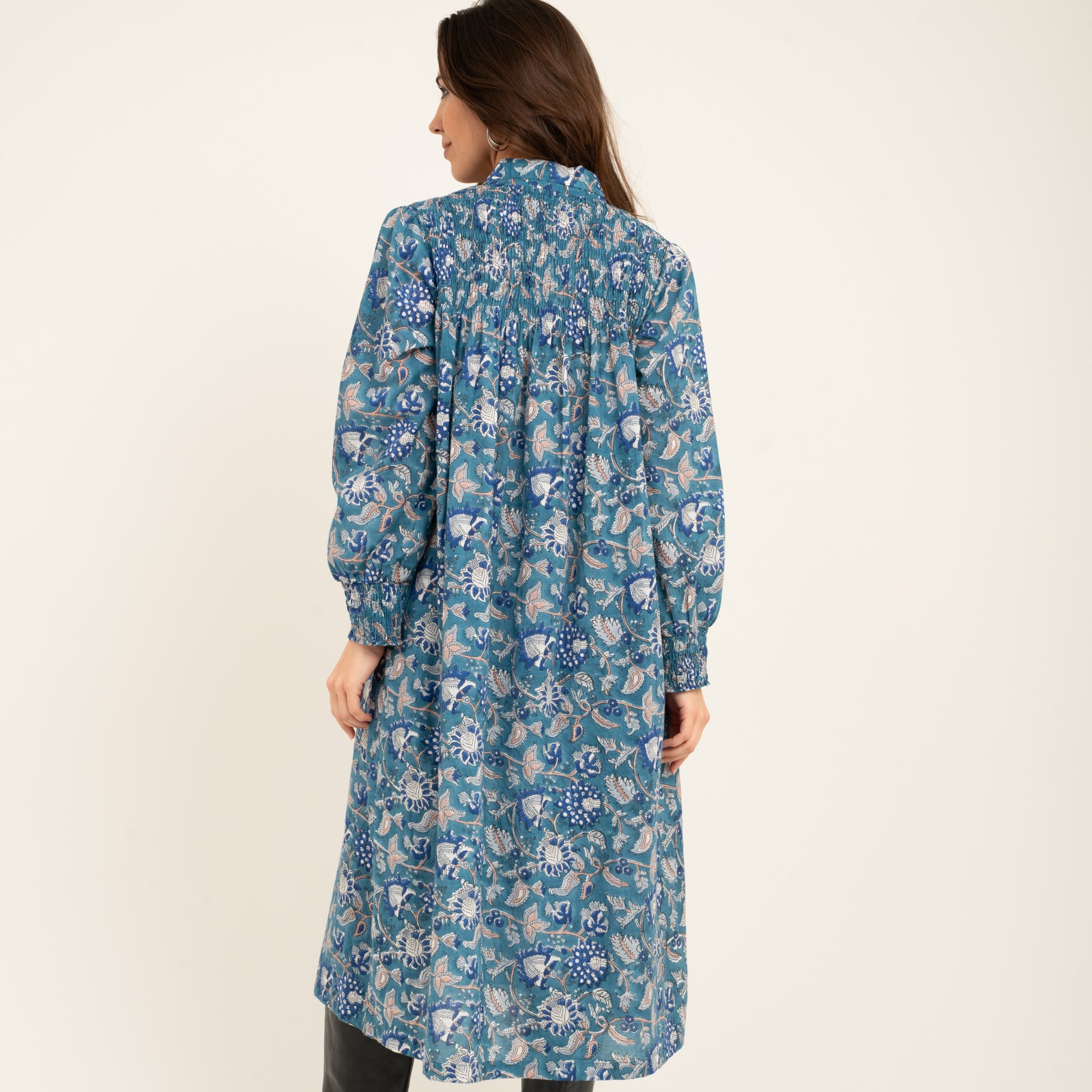 Bonnie Dress Tara Jaya 100% Organic Cotton - Blue BLUE