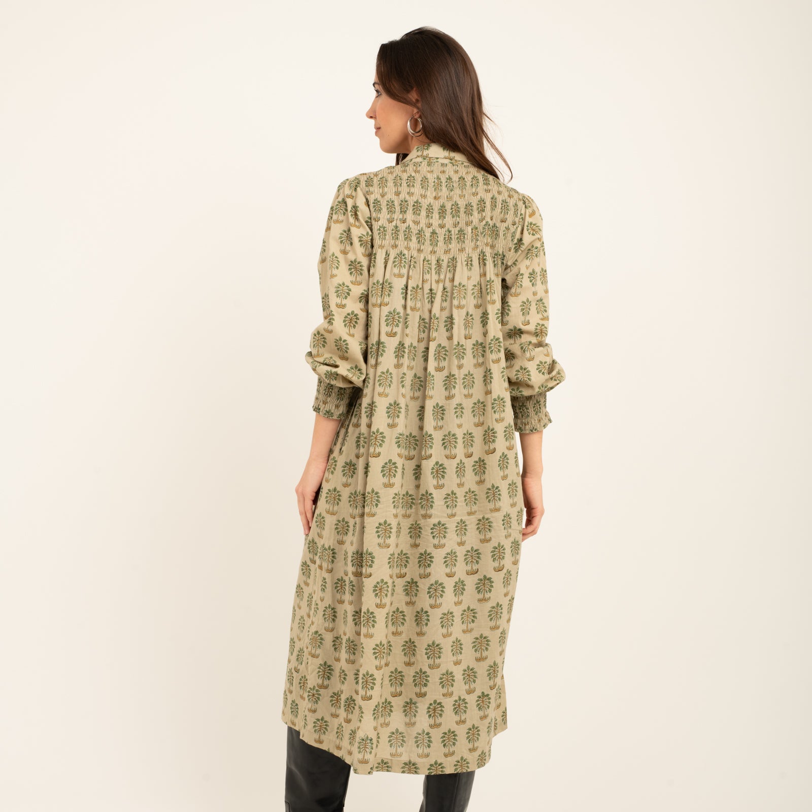 Bonnie Dress Tara Jaya 100% Organic Cotton - Green GREEN