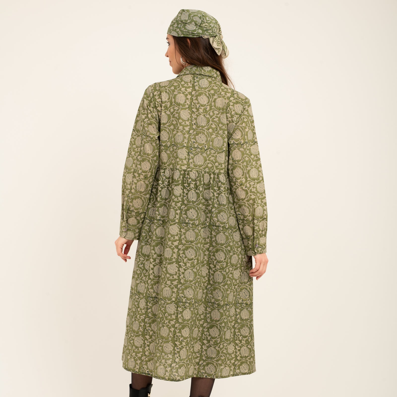 Paulette Dress Pema 100% Organic Cotton - Green GREEN