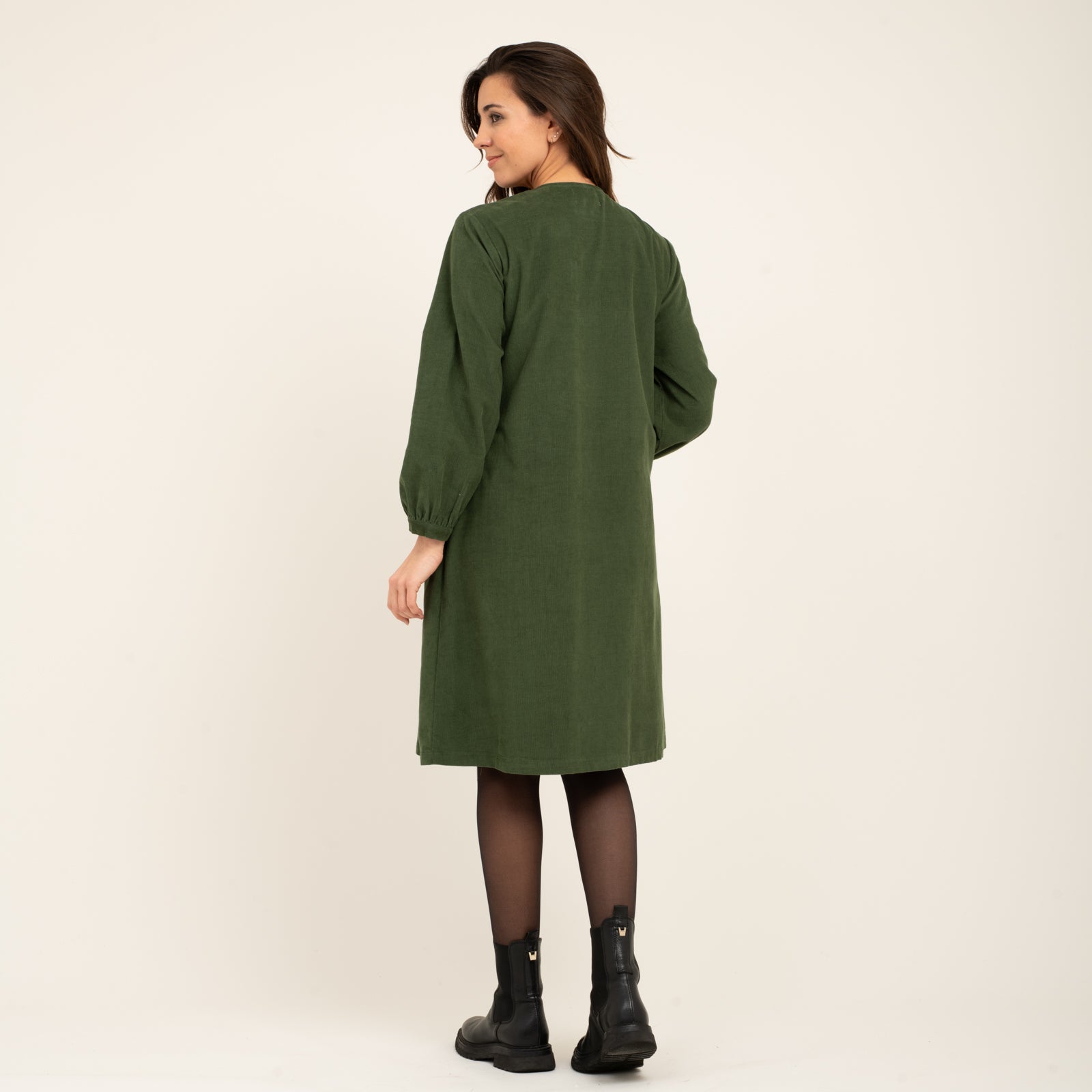 Neha Dress Velvet 100% Coton - Green GREEN