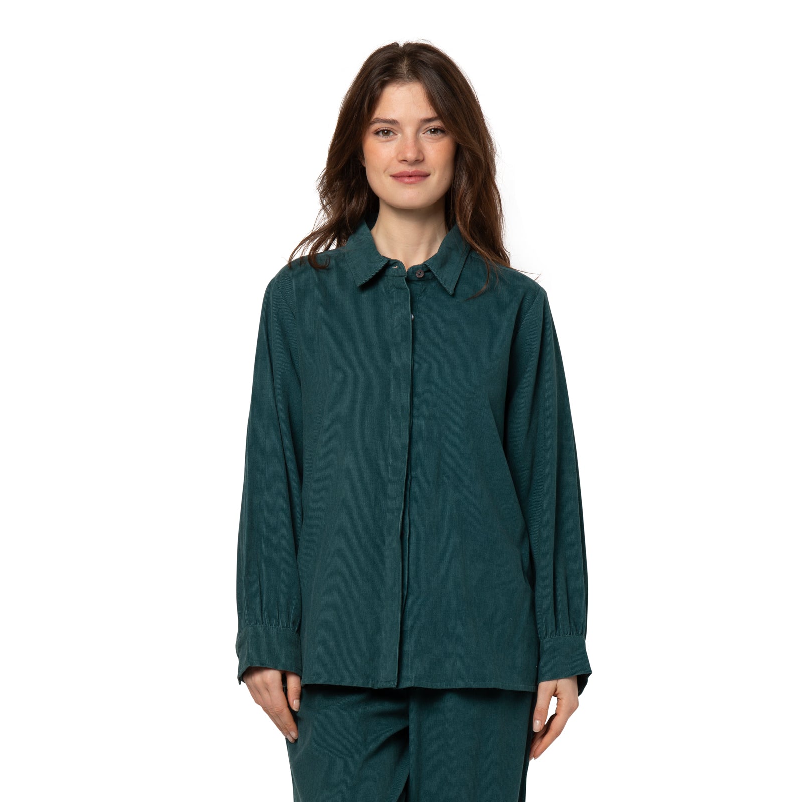 Lily Shirt Velvet 100% Coton - Green GREEN