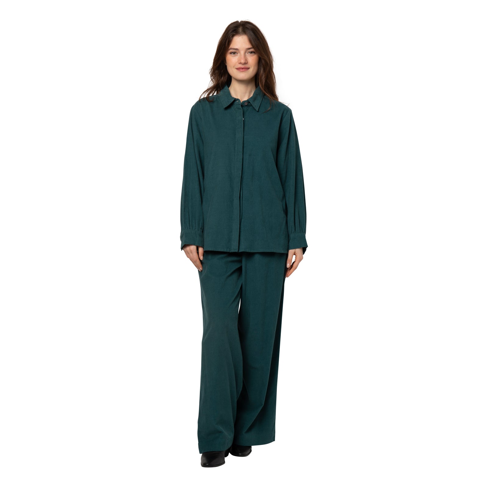 Lily Shirt Velvet 100% Coton - Green GREEN