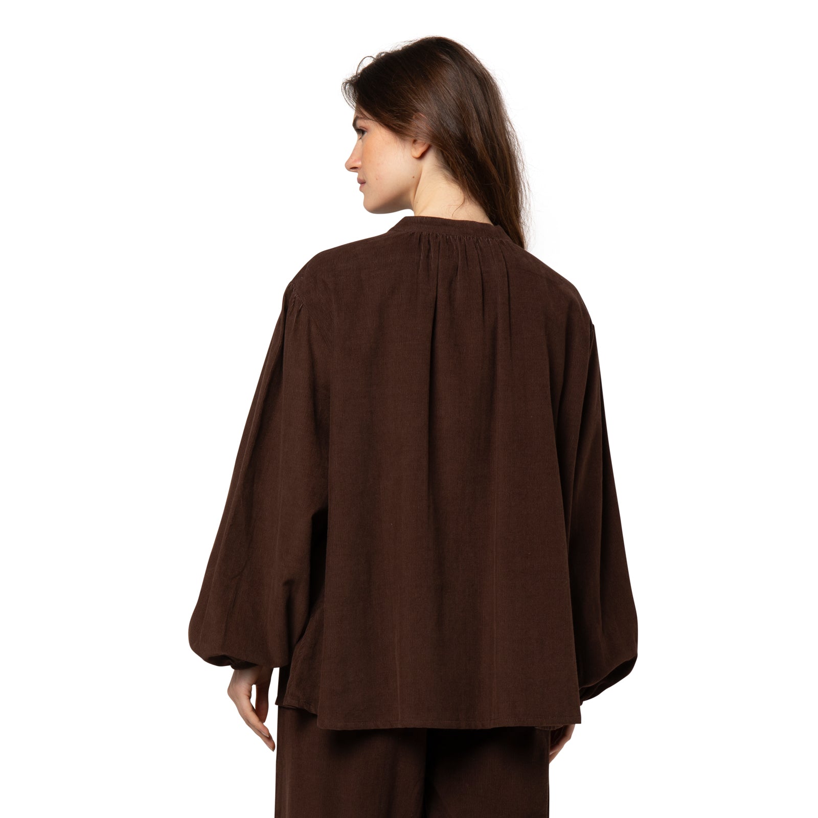 Stella Shirt Velvet 100% Coton - Brown BROWN