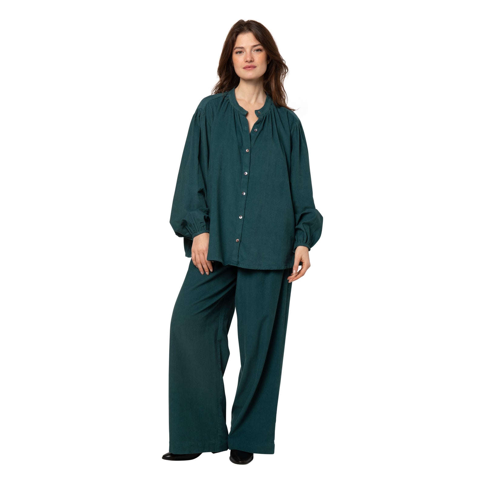 Stella Shirt Velvet 100% Coton - Green GREEN