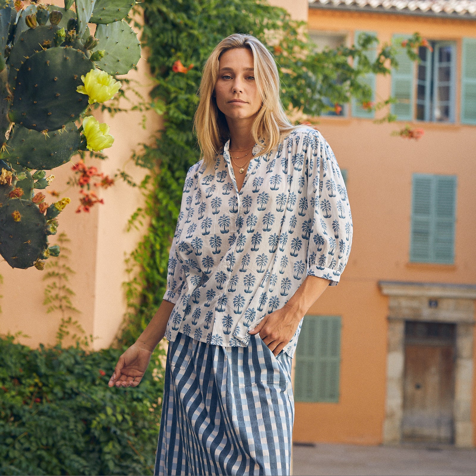 Maud Shirt Olbia 100% Organic Cotton - Blue BLUE