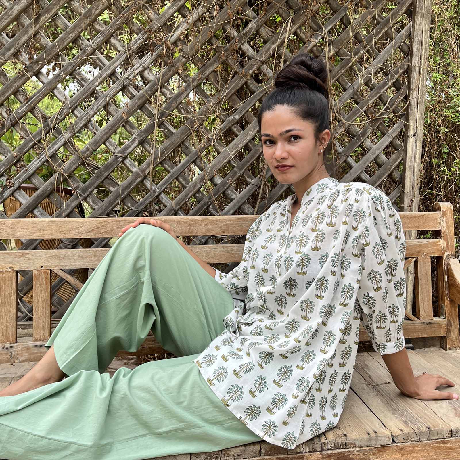 Maud Shirt Olbia 100% Organic Cotton - Green GREEN
