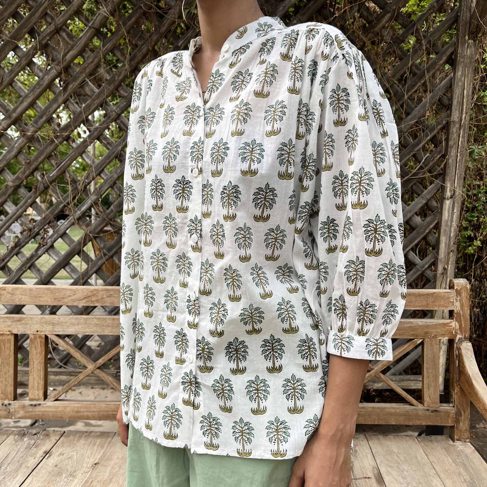 Maud Shirt Olbia 100% Organic Cotton - Green GREEN