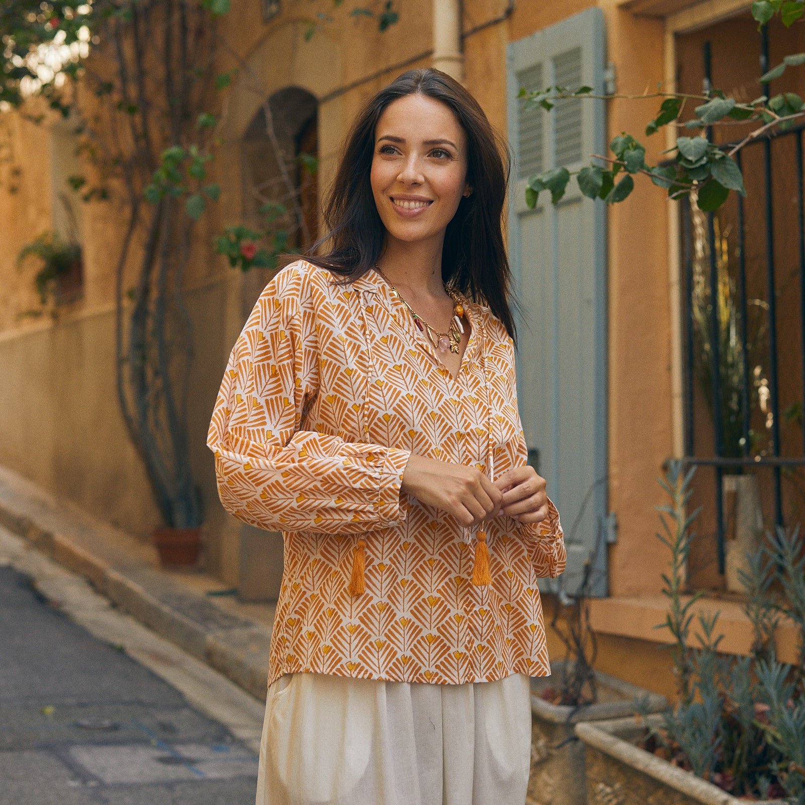 Maddy Top Alma 100% Organic Cotton - Orange ORANGE