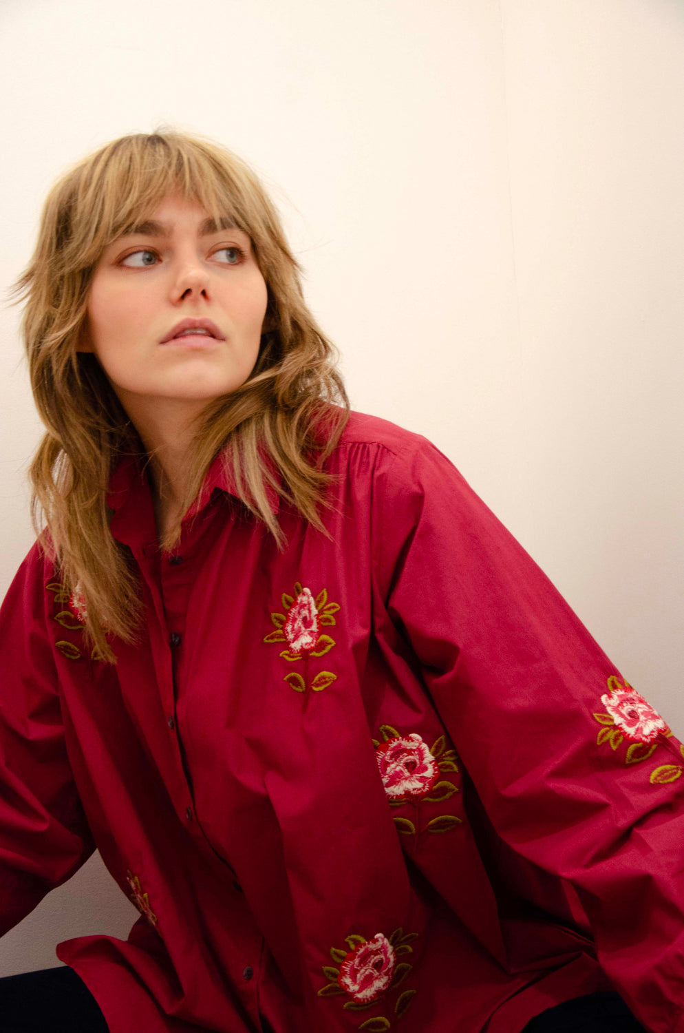 Cerise Shirt Br 100% Coton - Burgundy BURGUNDY