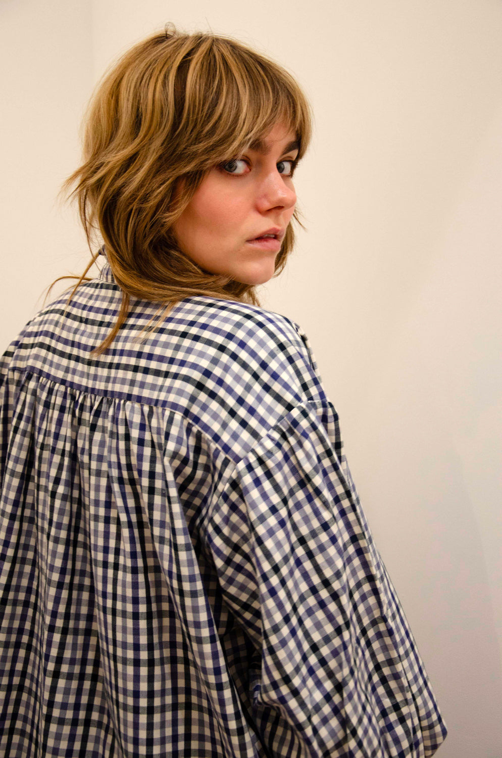 June Shirt 100% Coton - Black Blue BLACK BLUE