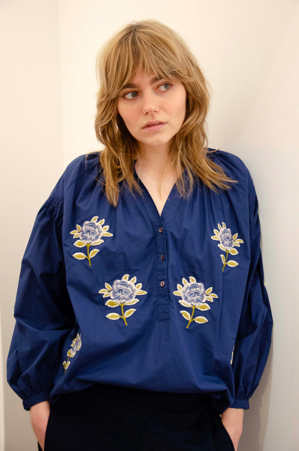 Michelle Top Br 100% Coton - Blue BLUE