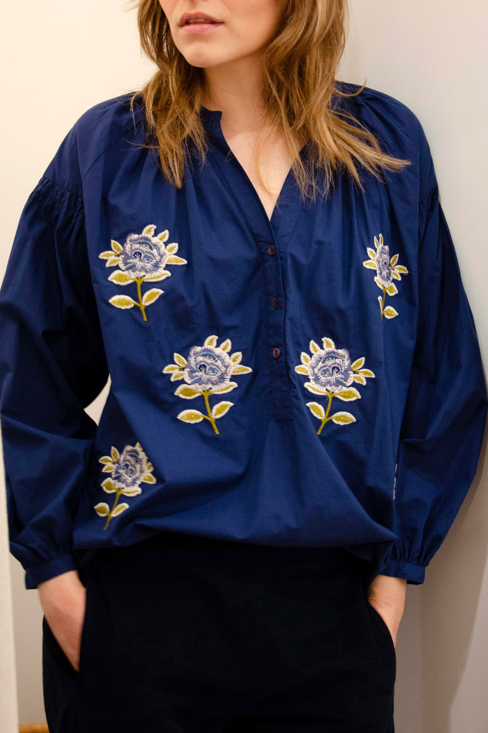 Michelle Top Br 100% Coton - Blue BLUE