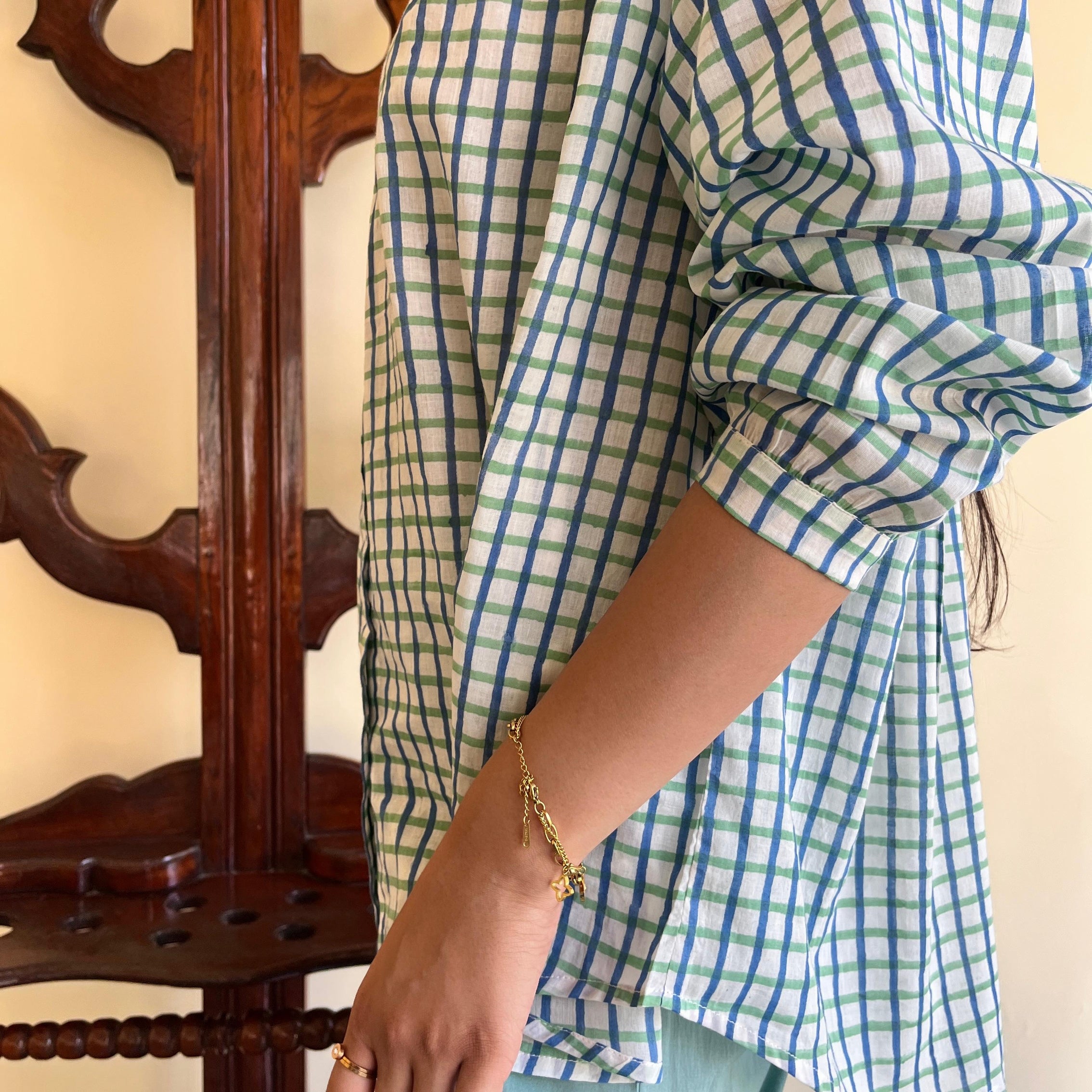 Cerise Shirt Croisette 100% Organic Cotton - Blue Green BLUE GREEN