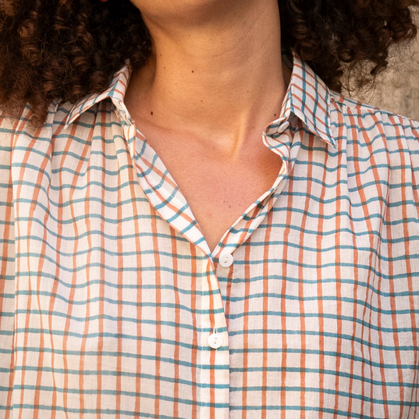 Cerise Shirt Croisette 100% Organic Cotton - Turquoise Terra TURQUOISE TERRA