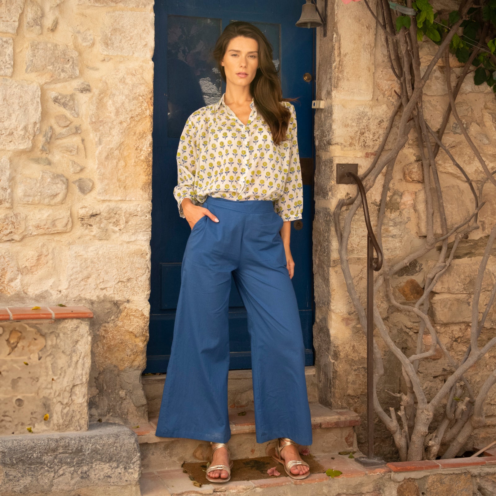 Cerise Shirt Grace 100% Organic Cotton - Blue BLUE