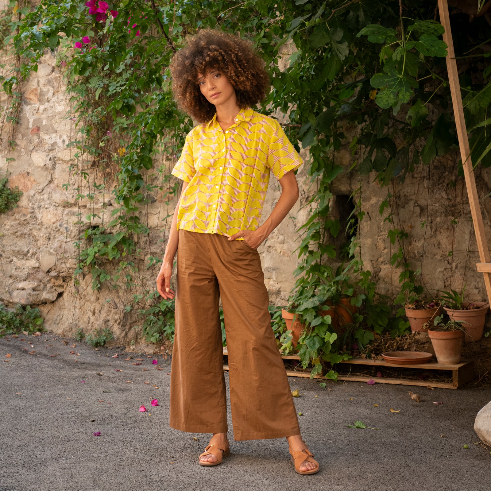 Nina Shirt Cap Estel 100% Organic Cotton - Yellow YELLOW