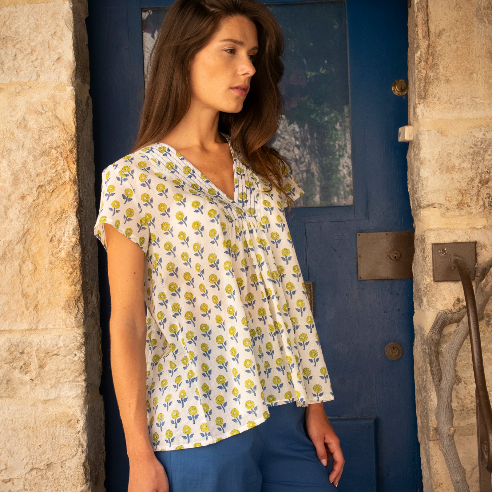 Iris Top Grace 100% Organic Cotton - Blue BLUE