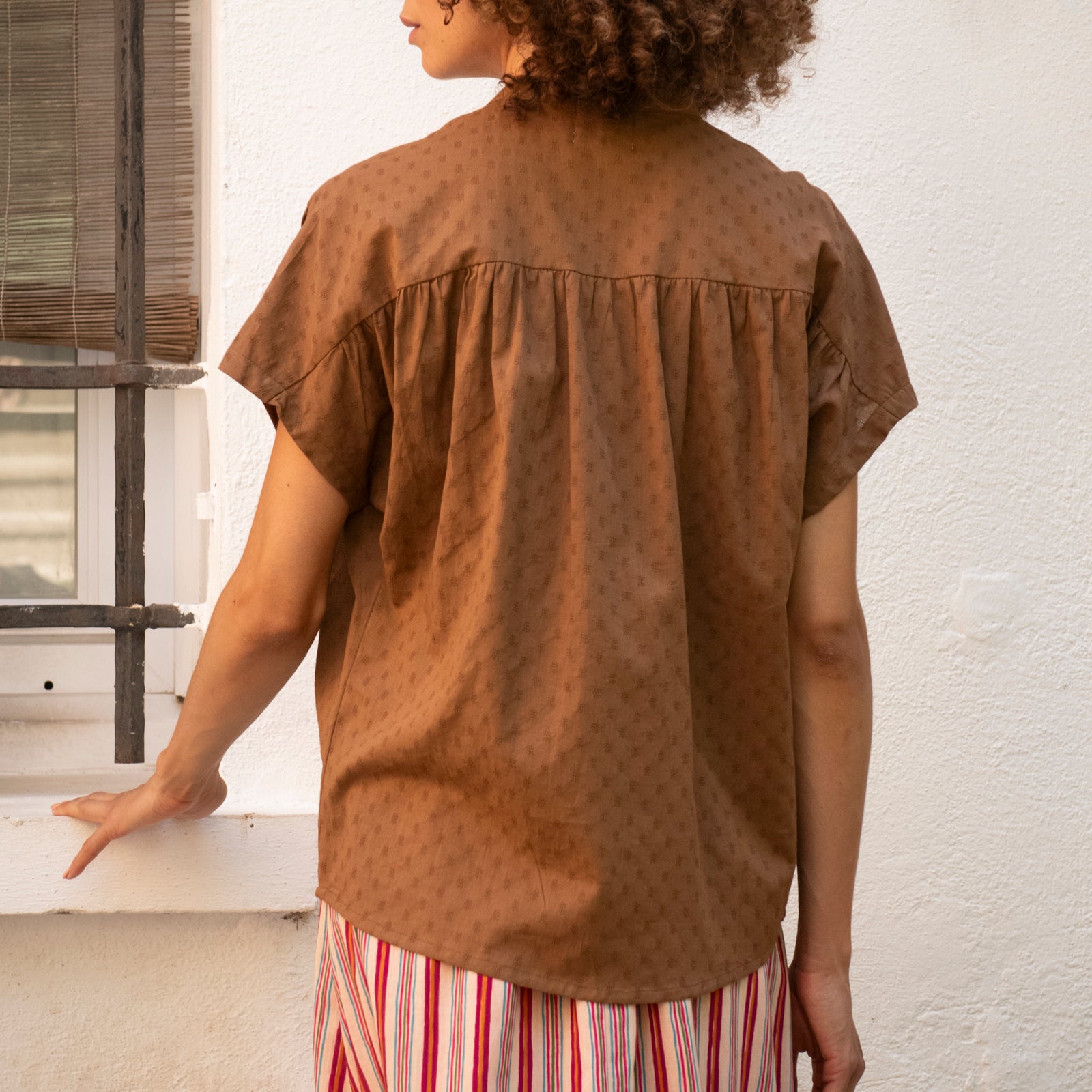 Azale Shirt S.color 100% Coton - Brown BROWN