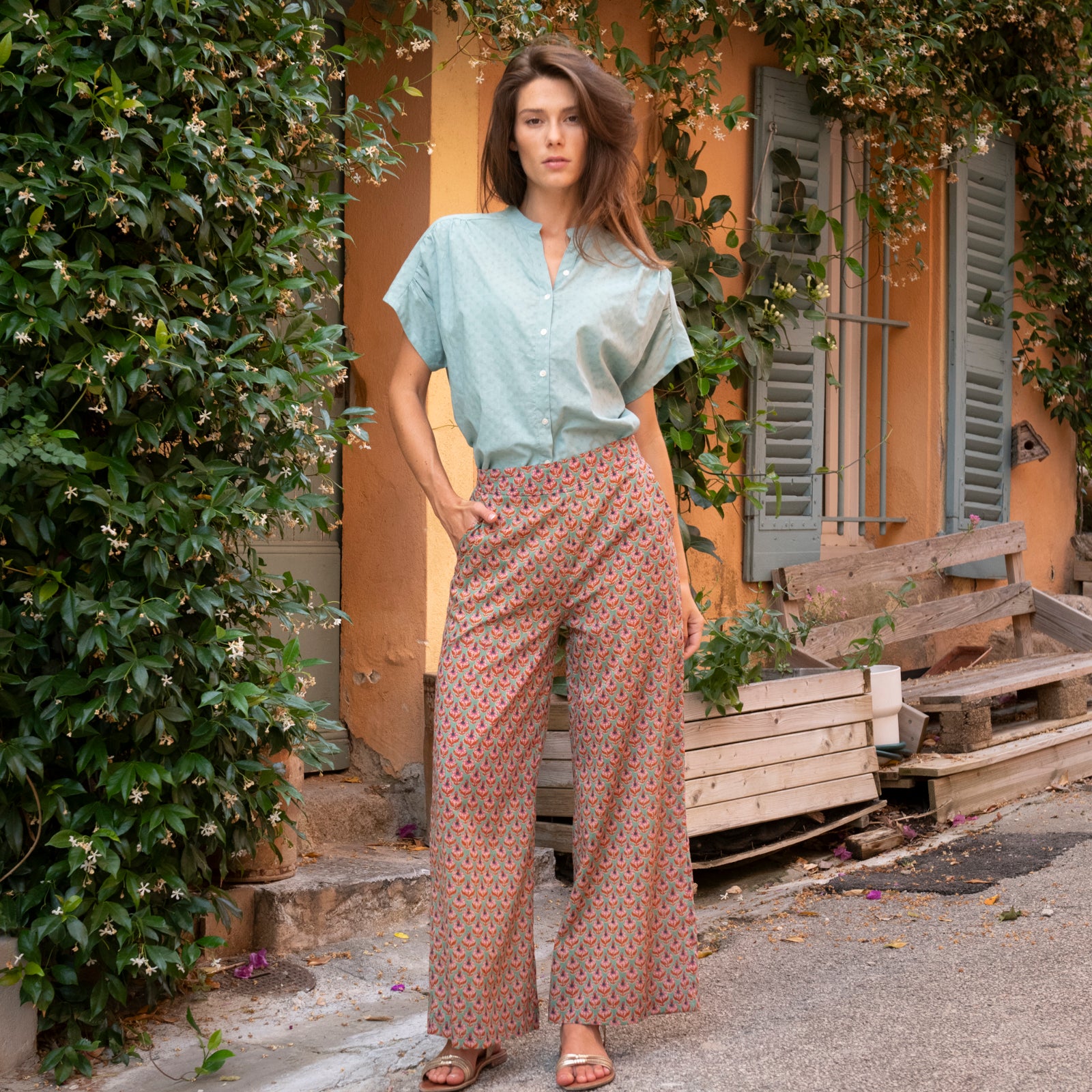 Azale Shirt S.color 100% Coton - Green GREEN