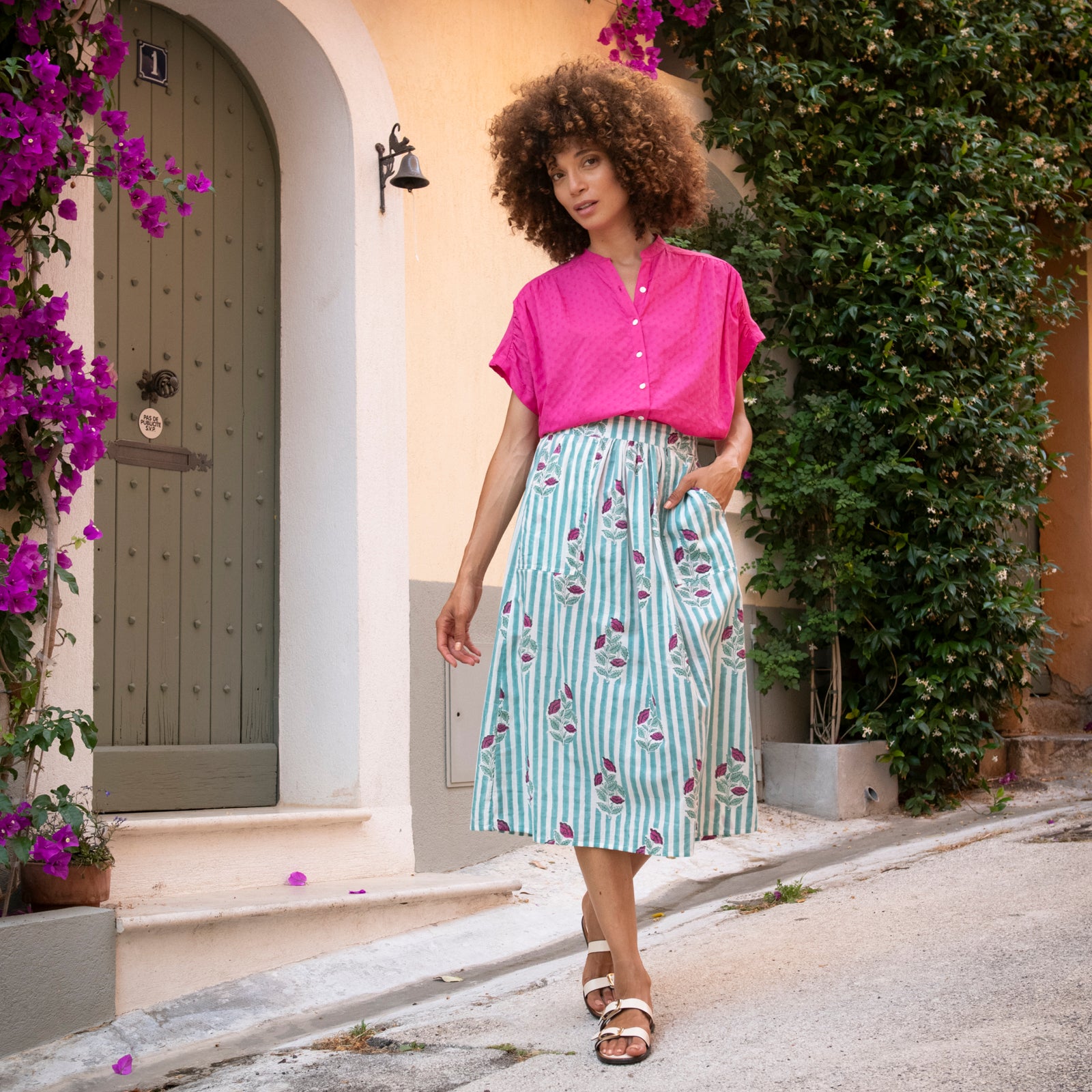 Azale Shirt S.color 100% Coton - Pink PINK