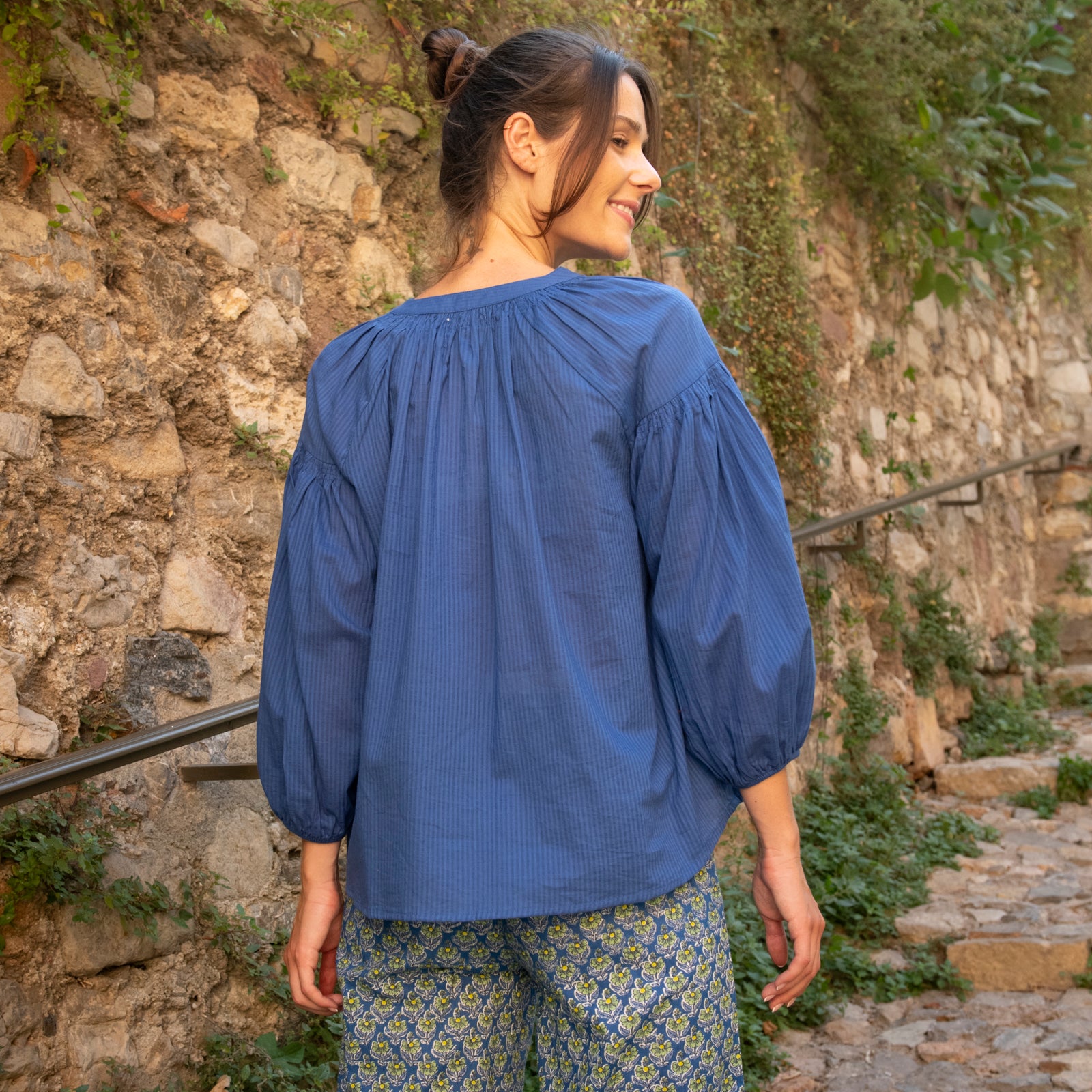 Helen Top S.color 100% Coton - Blue BLUE