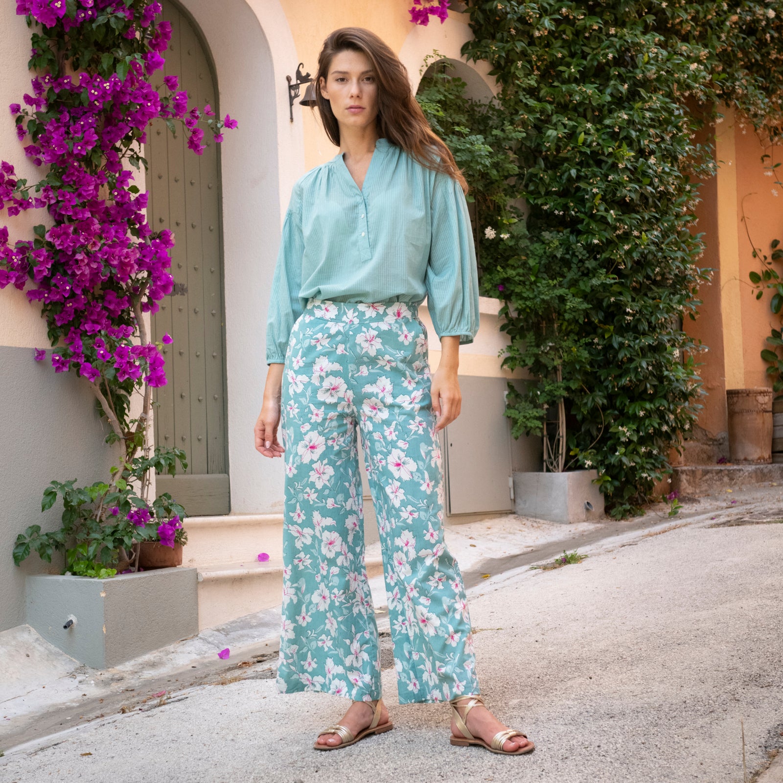 Helen Top S.color 100% Coton - Green GREEN