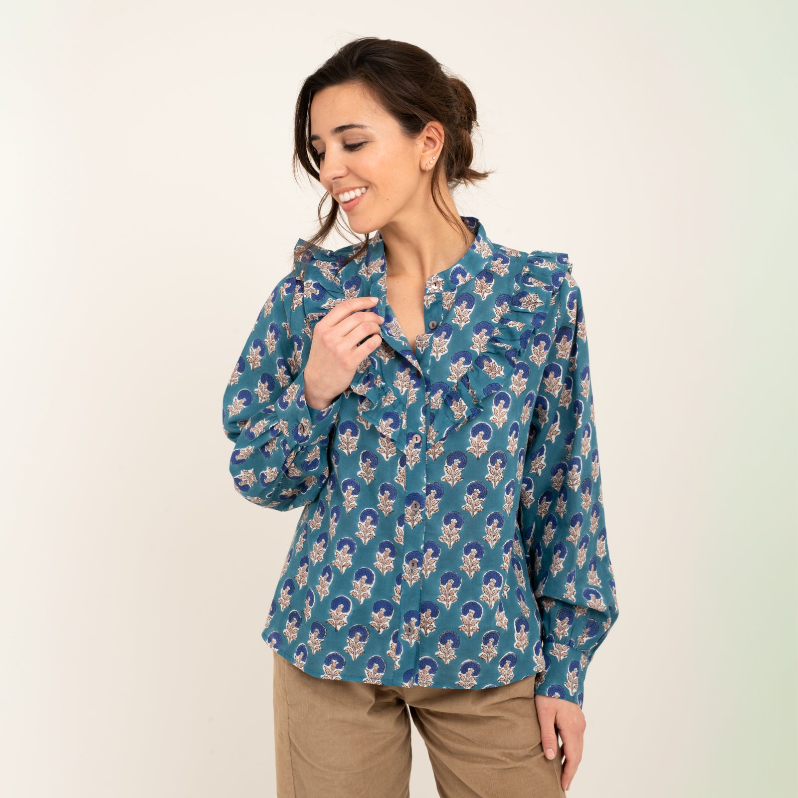 Coco Shirt Sathi 100% Organic Cotton - Blue BLUE