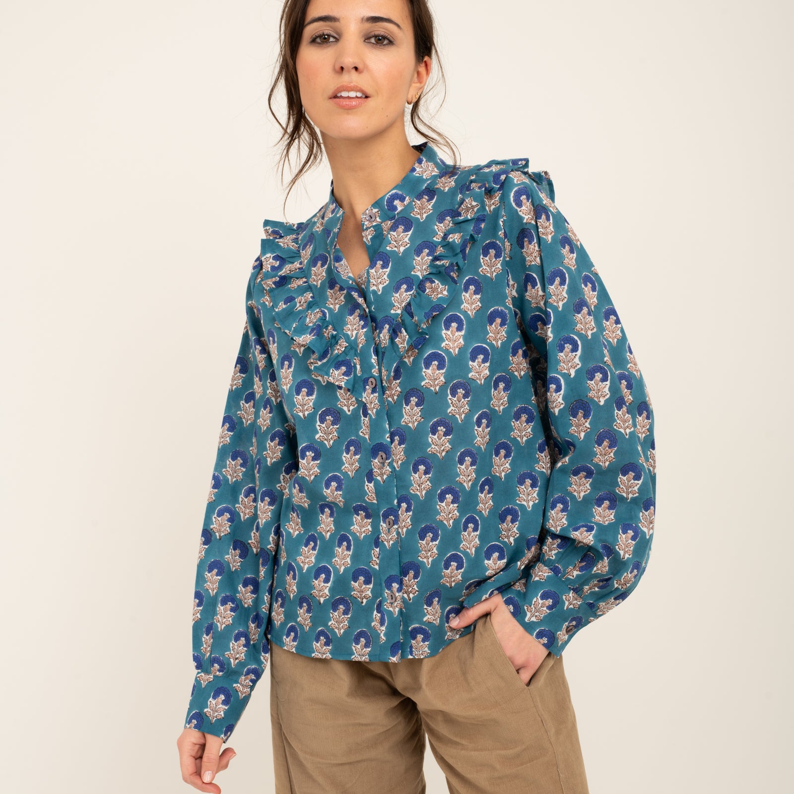 Coco Shirt Sathi 100% Organic Cotton - Blue BLUE