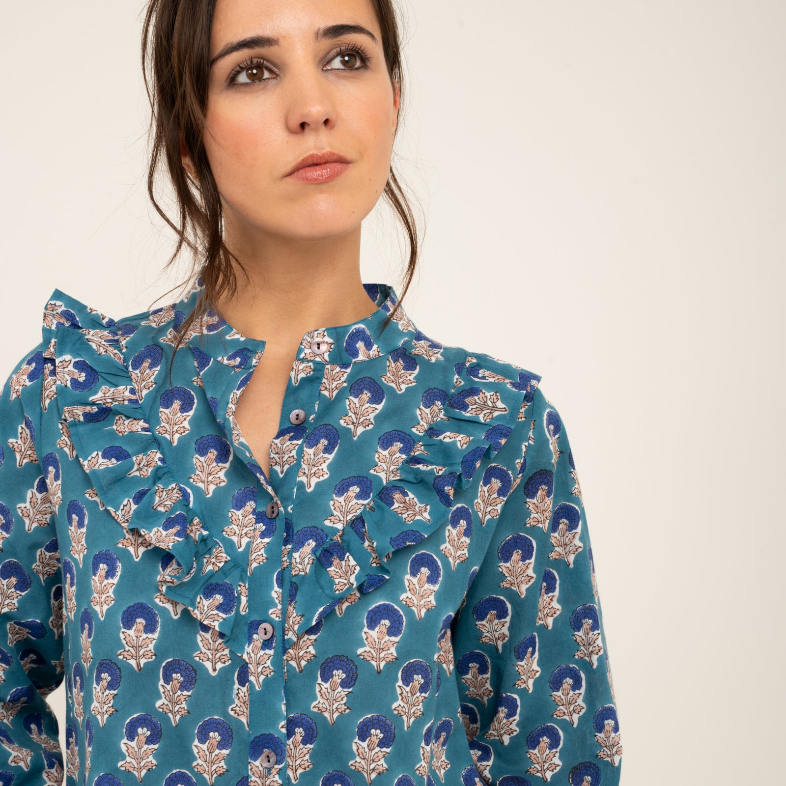 Coco Shirt Sathi 100% Organic Cotton - Blue BLUE