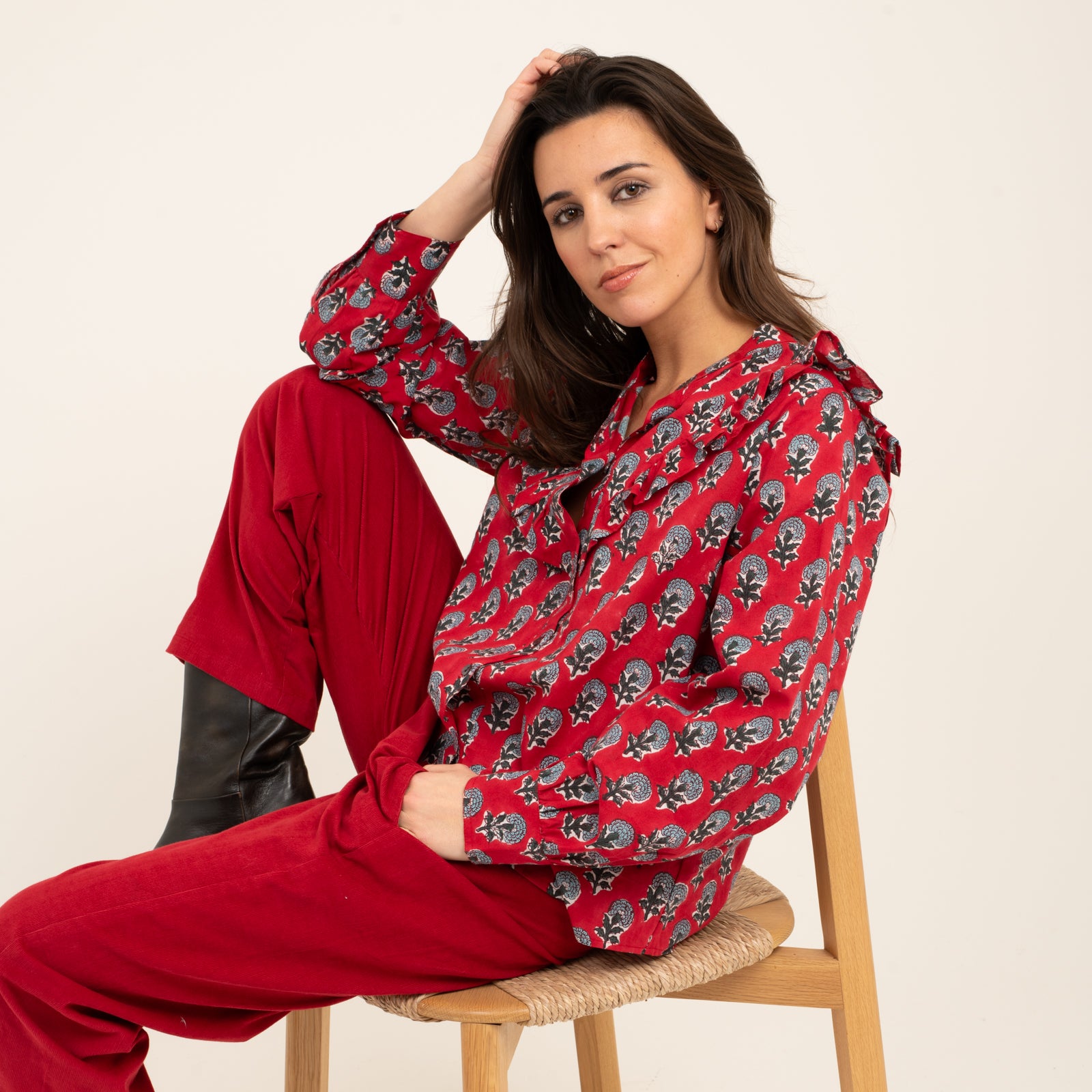 Coco Shirt Sathi 100% Organic Cotton - Red RED