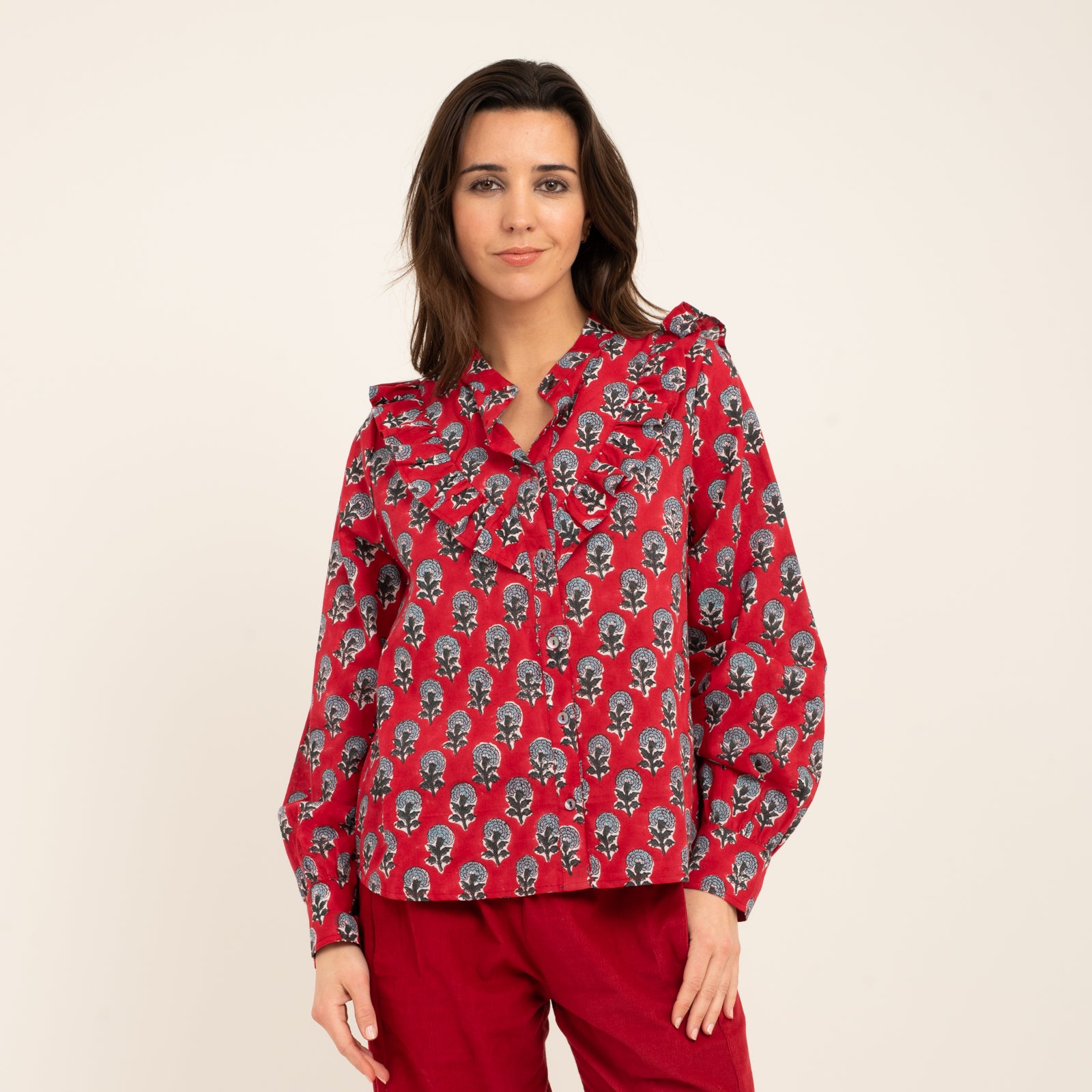 Coco Shirt Sathi 100% Organic Cotton - Red RED