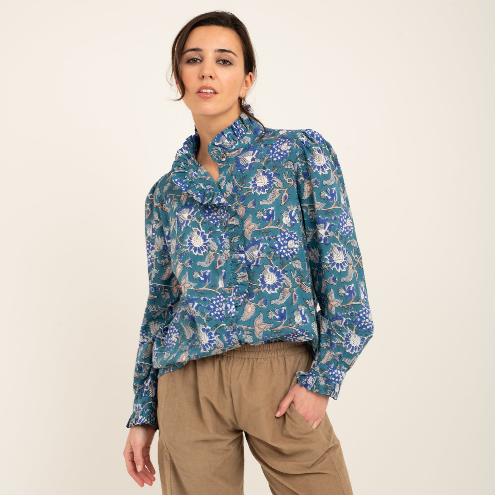 Helen Shirt Tara 100% Organic Cotton - Blue BLUE