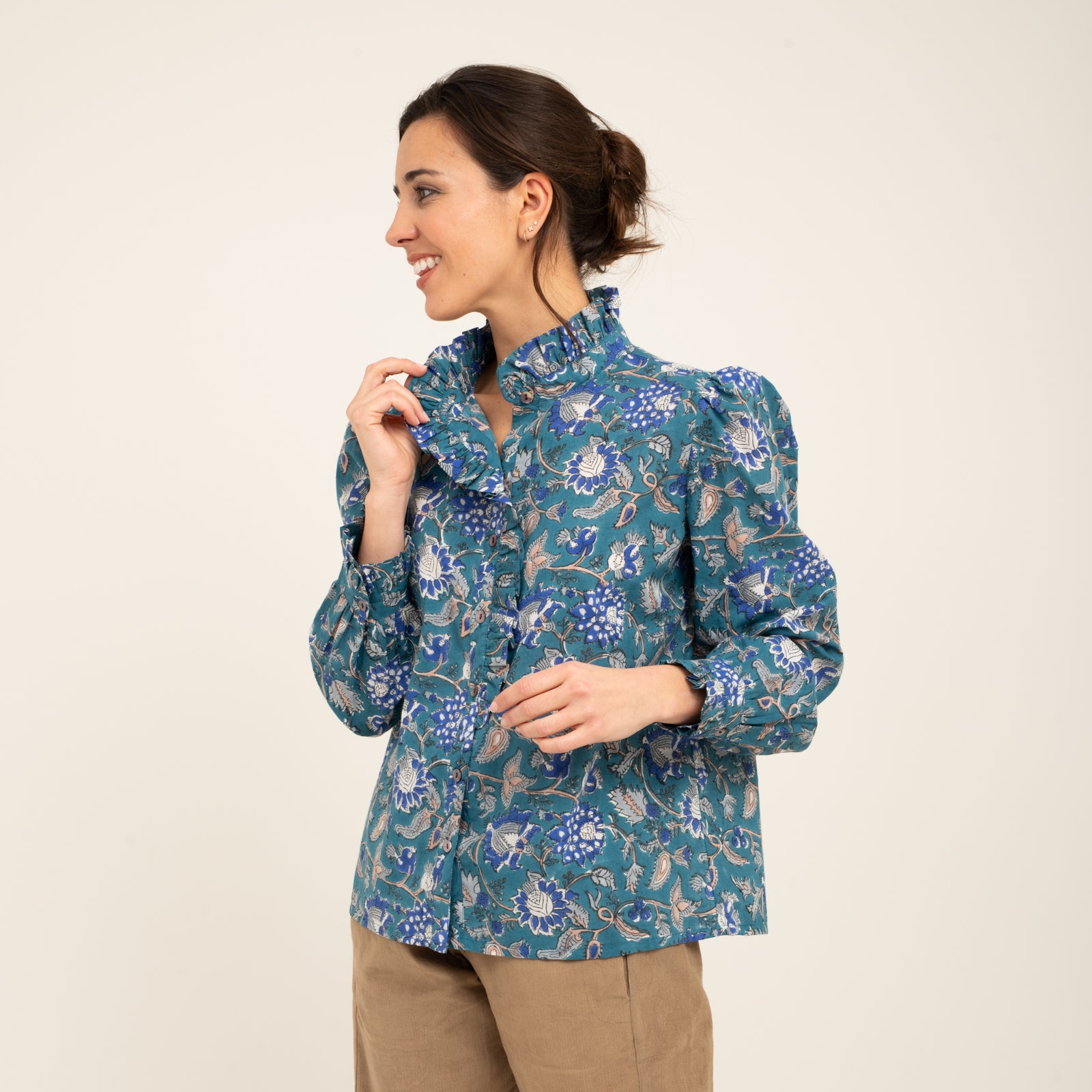 Helen Shirt Tara 100% Organic Cotton - Blue BLUE