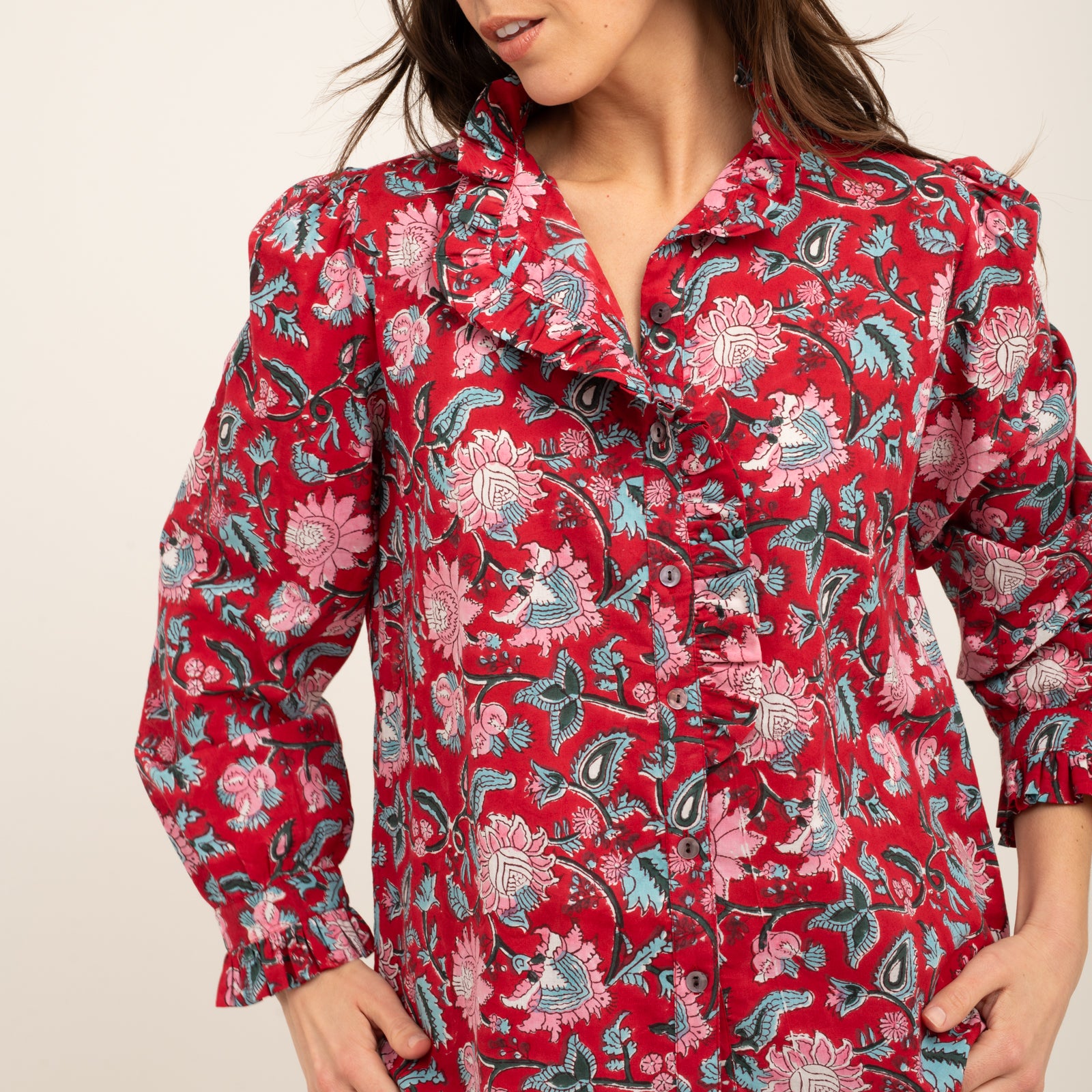 Helen Shirt Tara 100% Organic Cotton - Red RED