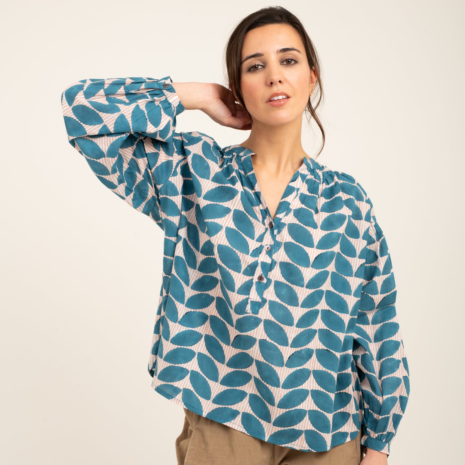 Michele Top Ananda 100% Organic Cotton - Blue BLUE