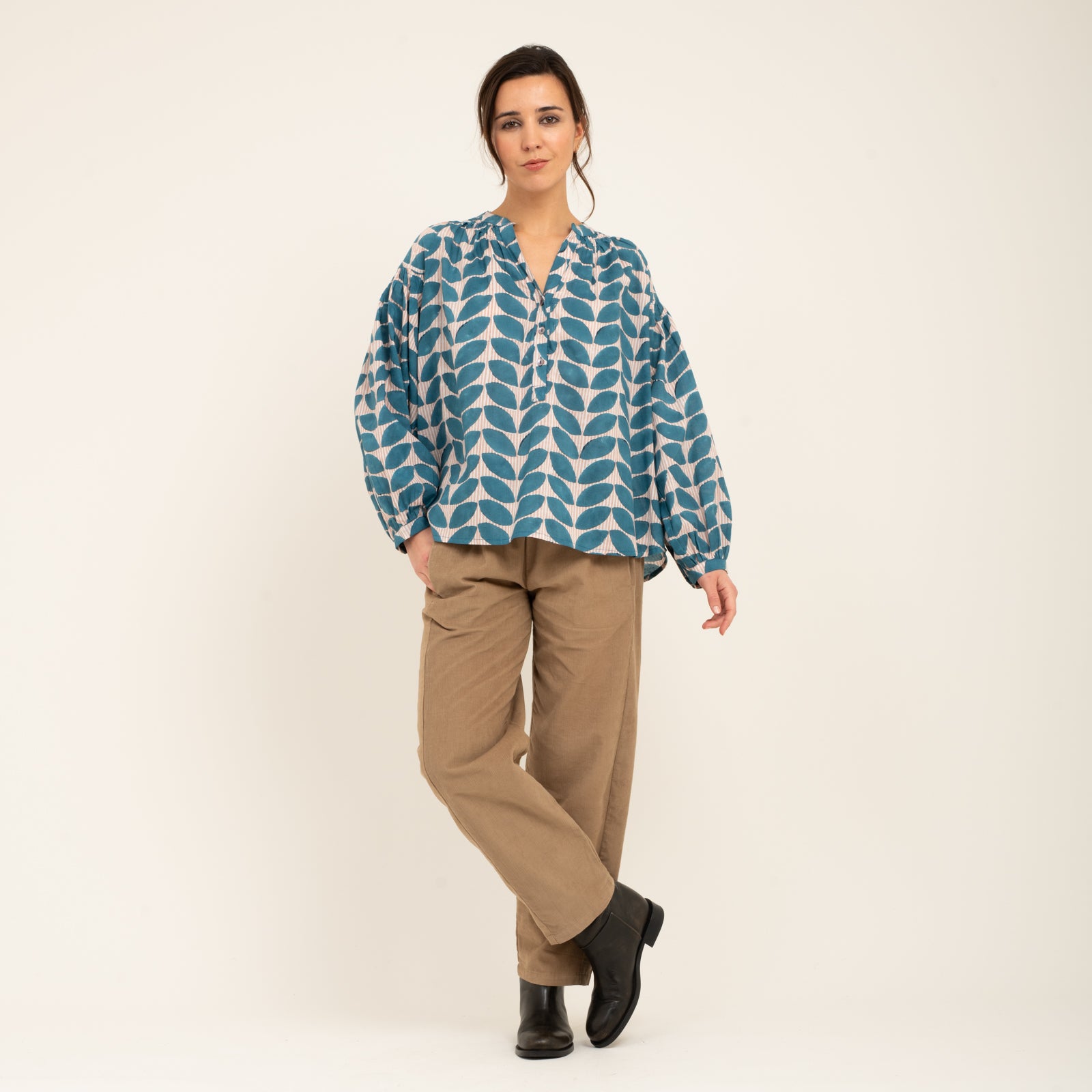 Michele Top Ananda 100% Organic Cotton - Blue BLUE