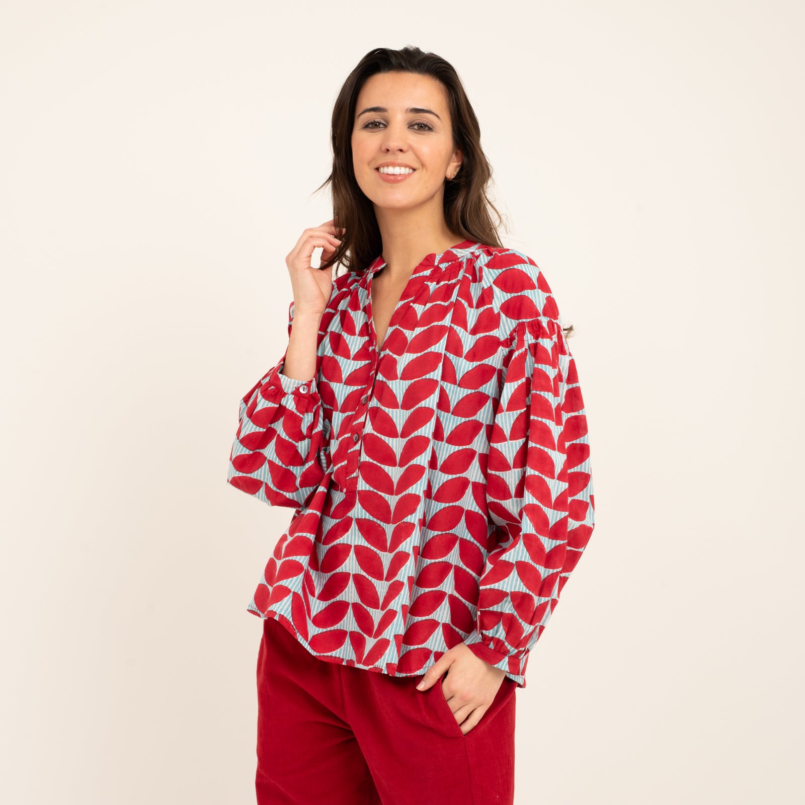 Michele Top Ananda 100% Organic Cotton - Red RED